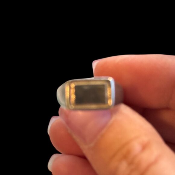 Wolf Circus Stainless Steel Parker Signet Ring Size 7 - Picture 2 of 3